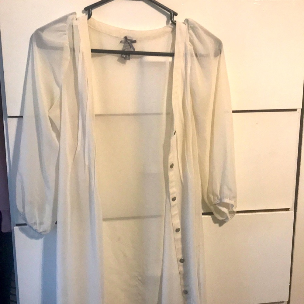 White dress blouse sheer